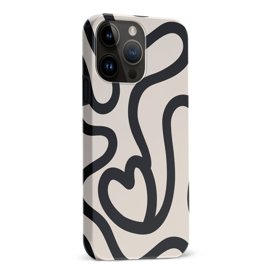 Modern Line Art Heart Abstract Phone Case