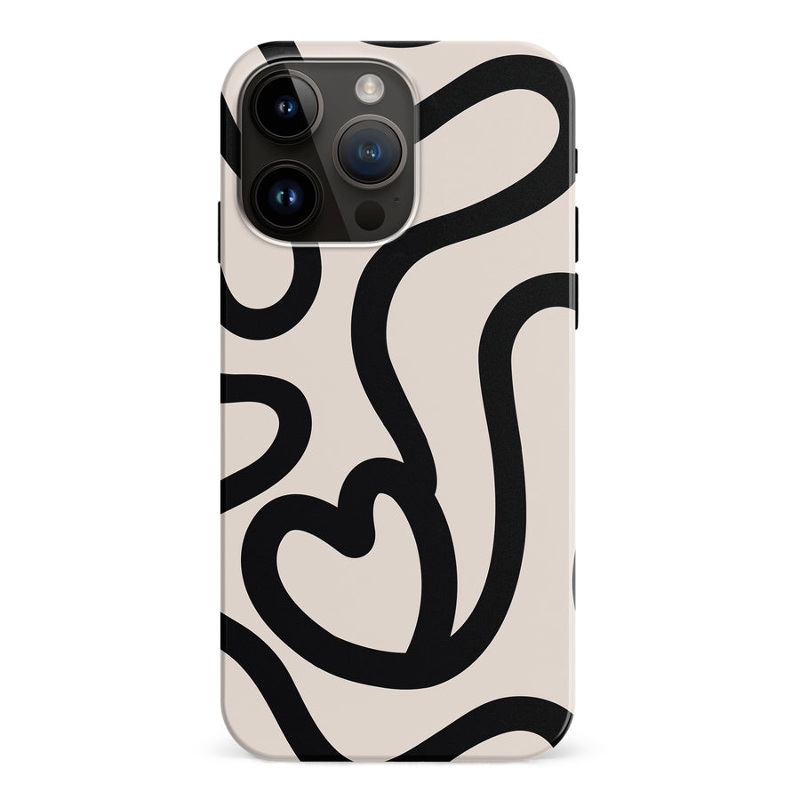 Modern Line Art Heart Abstract Phone Case