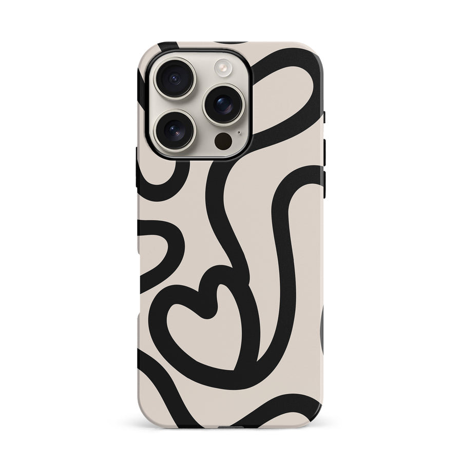 Modern Line Art Heart Abstract Phone Case