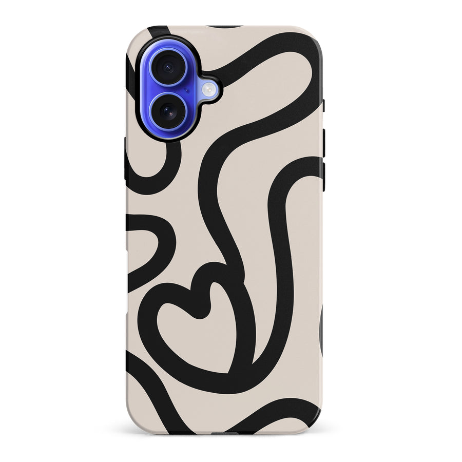 Modern Line Art Heart Abstract Phone Case