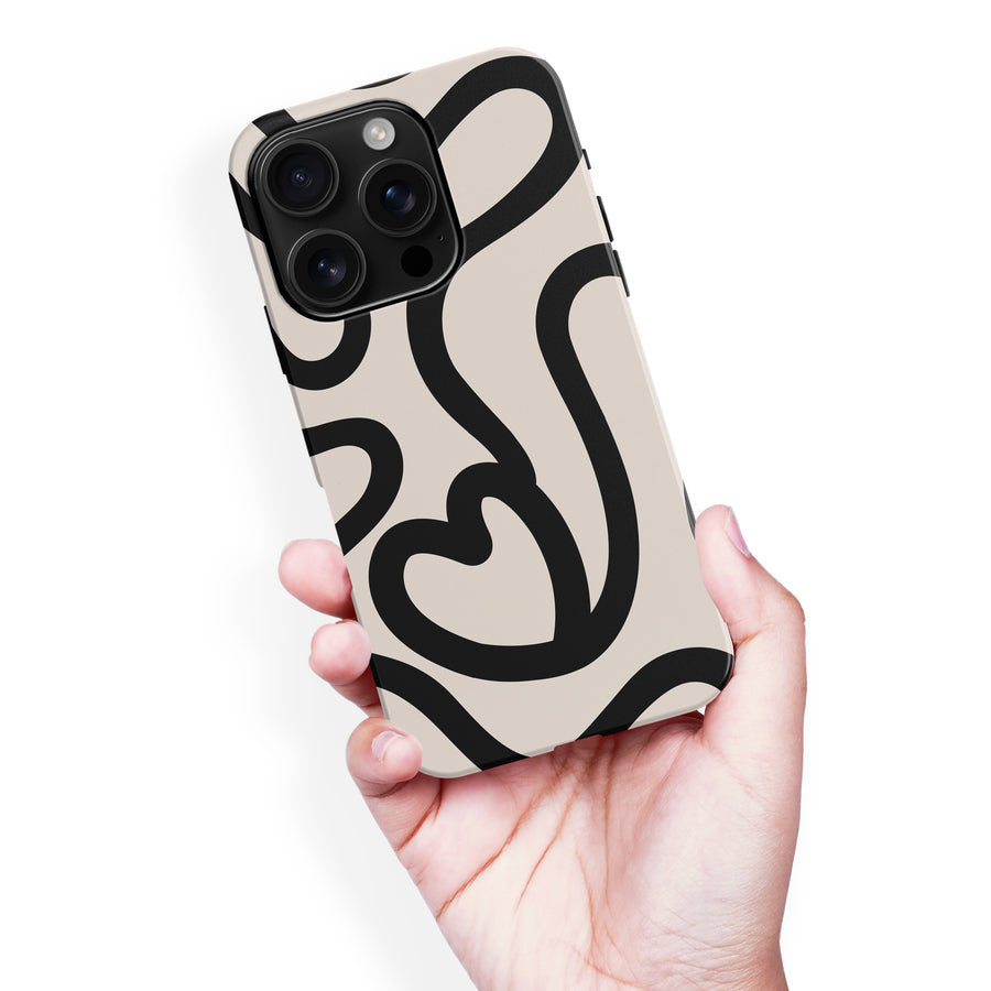 Modern Line Art Heart Abstract Phone Case