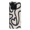 iPhone 16 Pro Max Modern Line Art Heart Abstract Phone Case