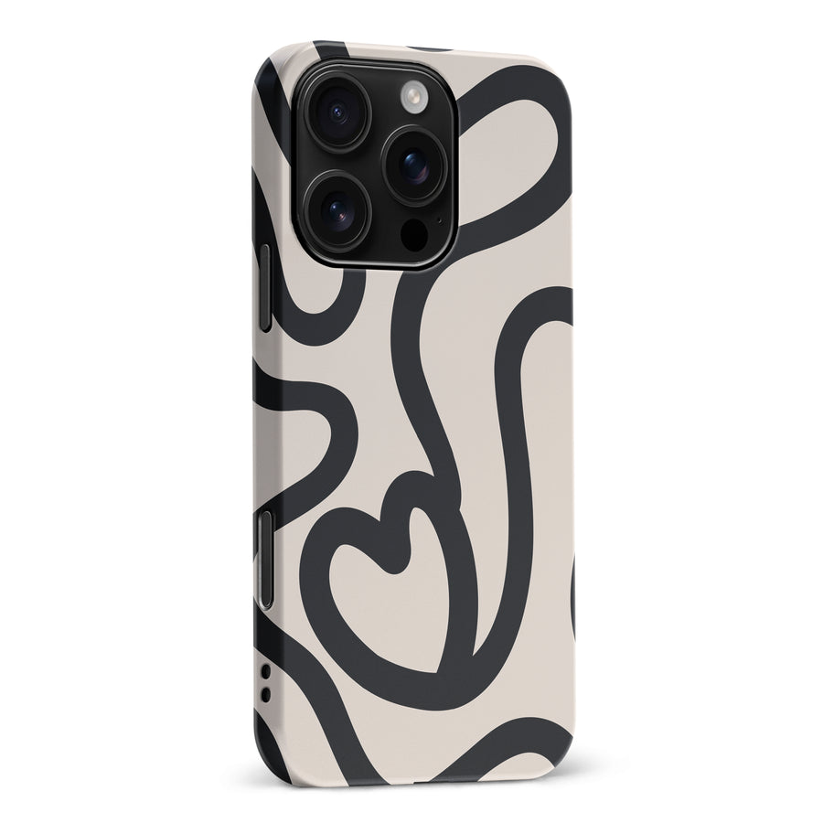 Modern Line Art Heart Abstract Phone Case