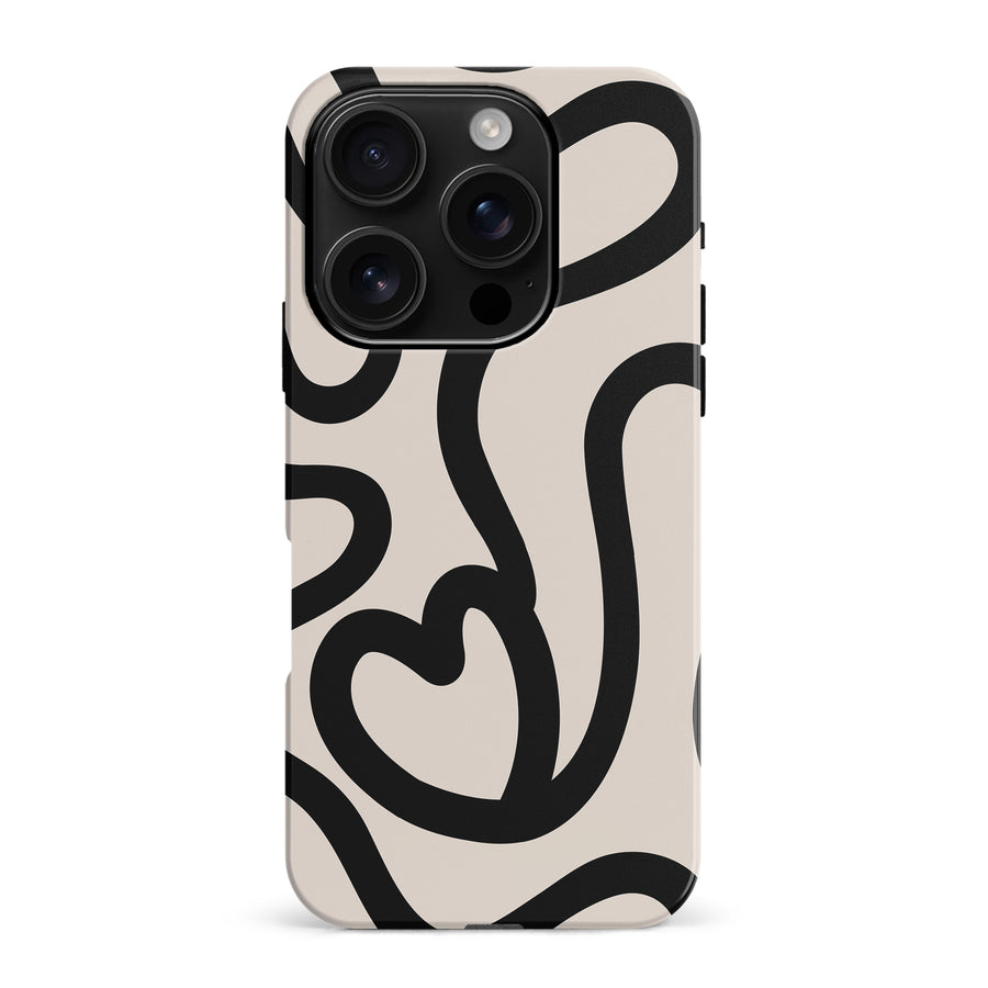 Modern Line Art Heart Abstract Phone Case