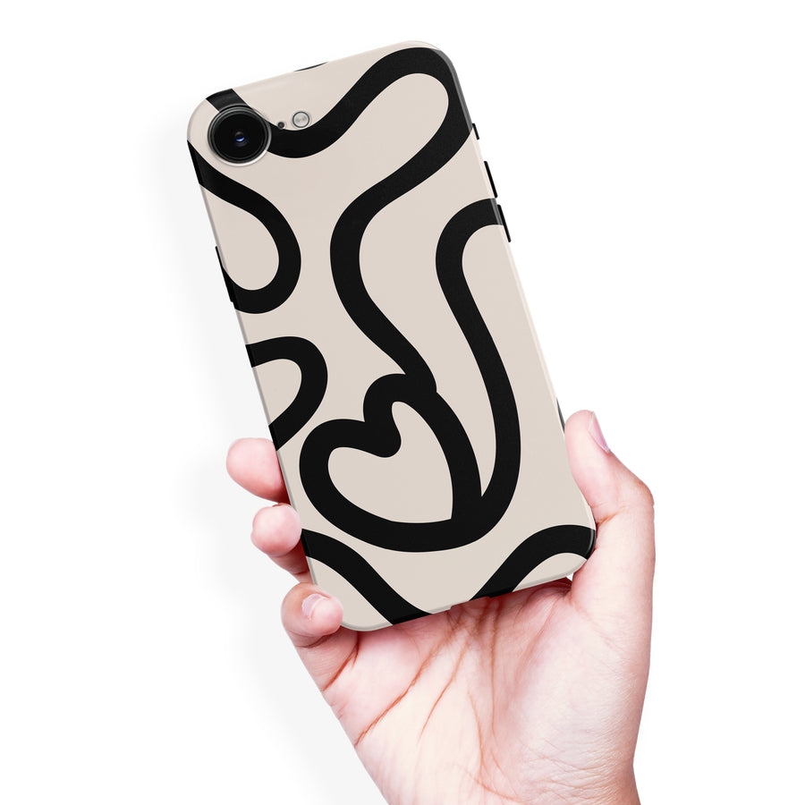 Modern Line Art Heart Abstract Phone Case