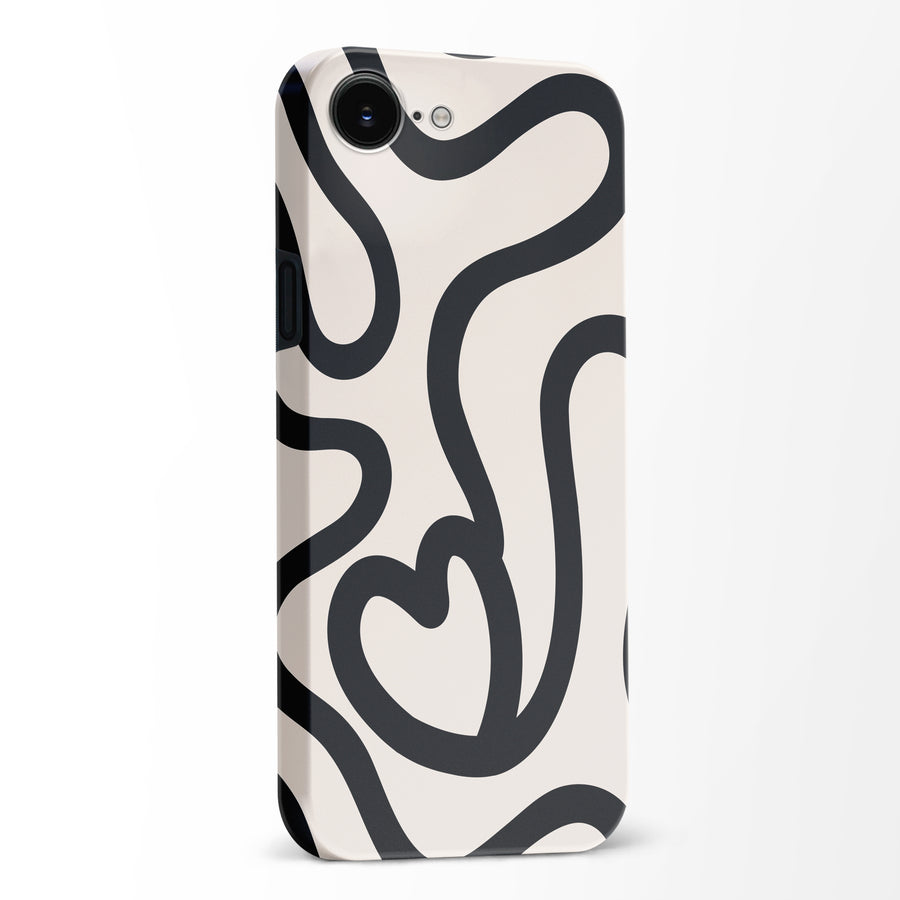 Modern Line Art Heart Abstract Phone Case