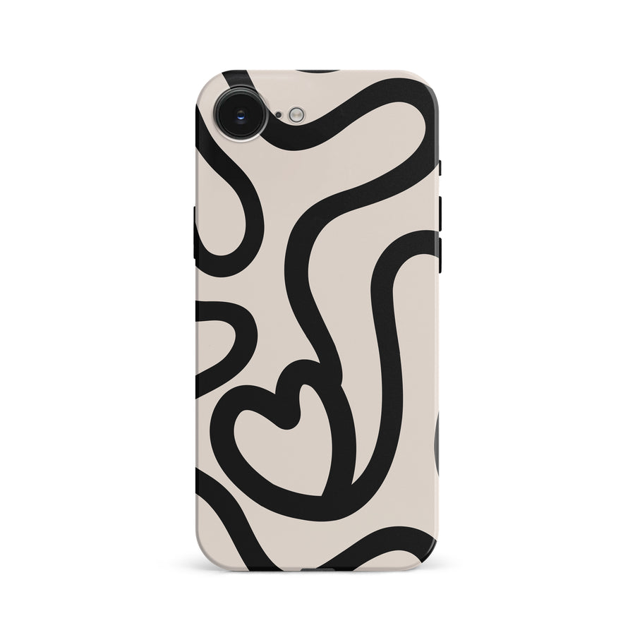 Modern Line Art Heart Abstract Phone Case