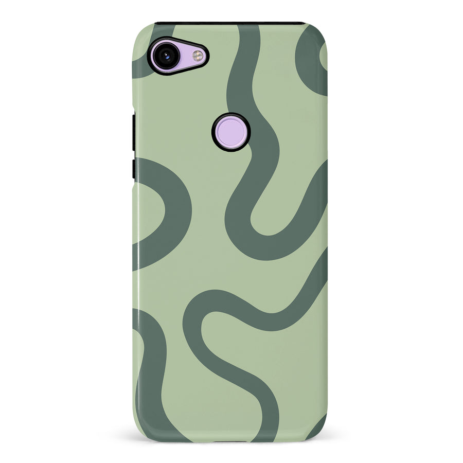 Google Pixel 3 Modern Wavy Art Abstract Phone Case