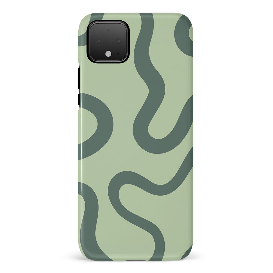 Google Pixel 4 Modern Wavy Art Abstract Phone Case