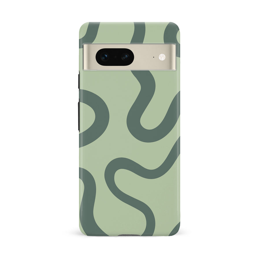 Google Pixel 7 Modern Wavy Art Abstract Phone Case