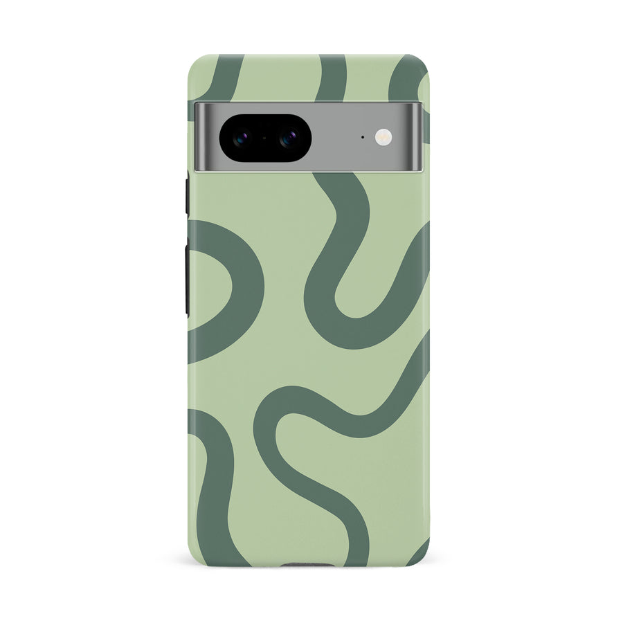 Google Pixel 8A Modern Wavy Art Abstract Phone Case