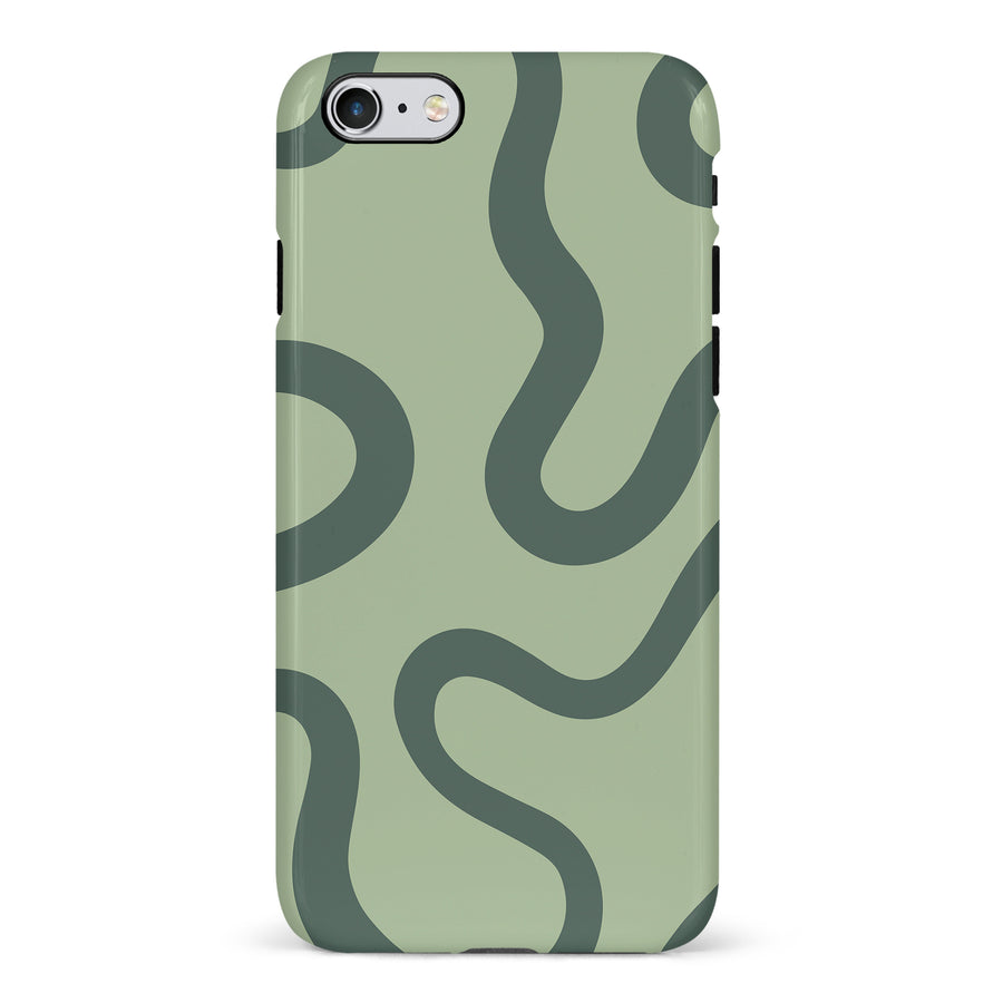 iPhone 6 Modern Wavy Art Abstract Phone Case