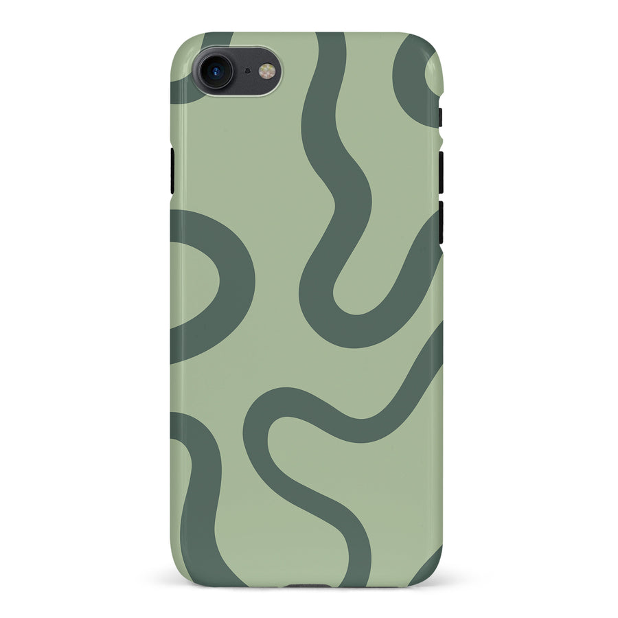 iPhone 7/8/SE Modern Wavy Art Abstract Phone Case