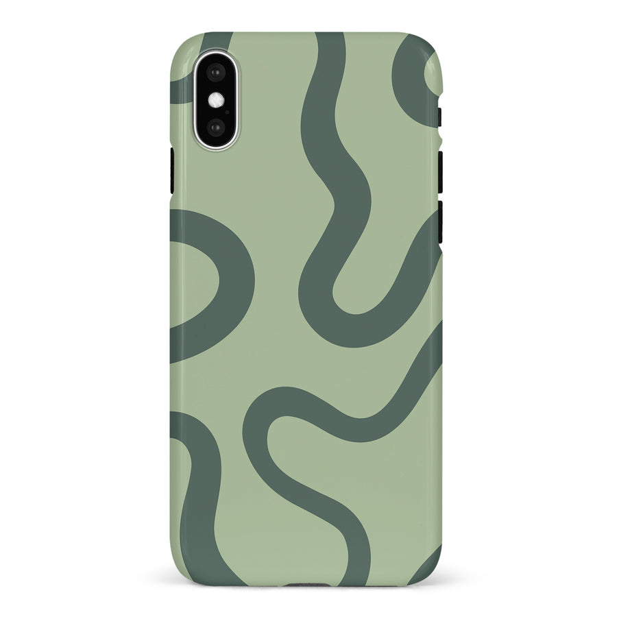 iPhone X/XS Modern Wavy Art Abstract Phone Case