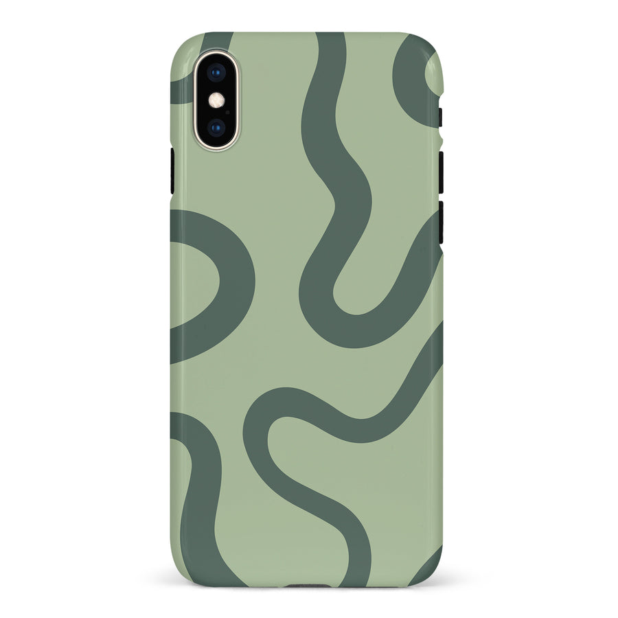 iPhone XS Max Modern Wavy Art Abstract Phone Case