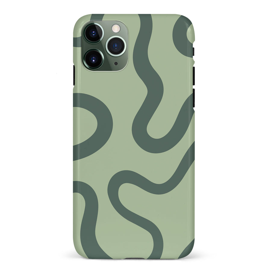 iPhone 11 Pro Modern Wavy Art Abstract Phone Case