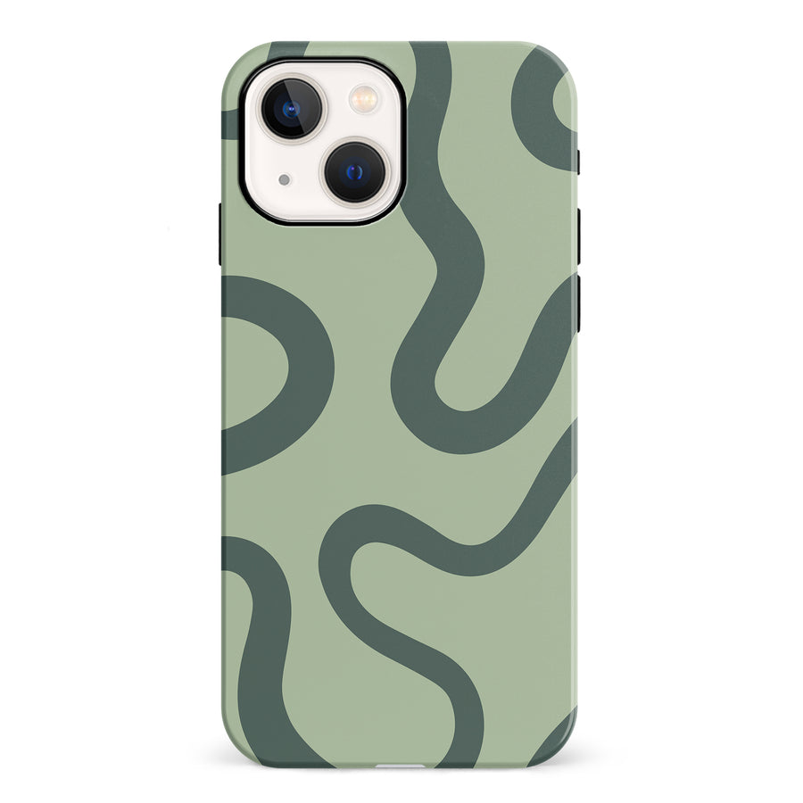 iPhone 13 Modern Wavy Art Abstract Phone Case