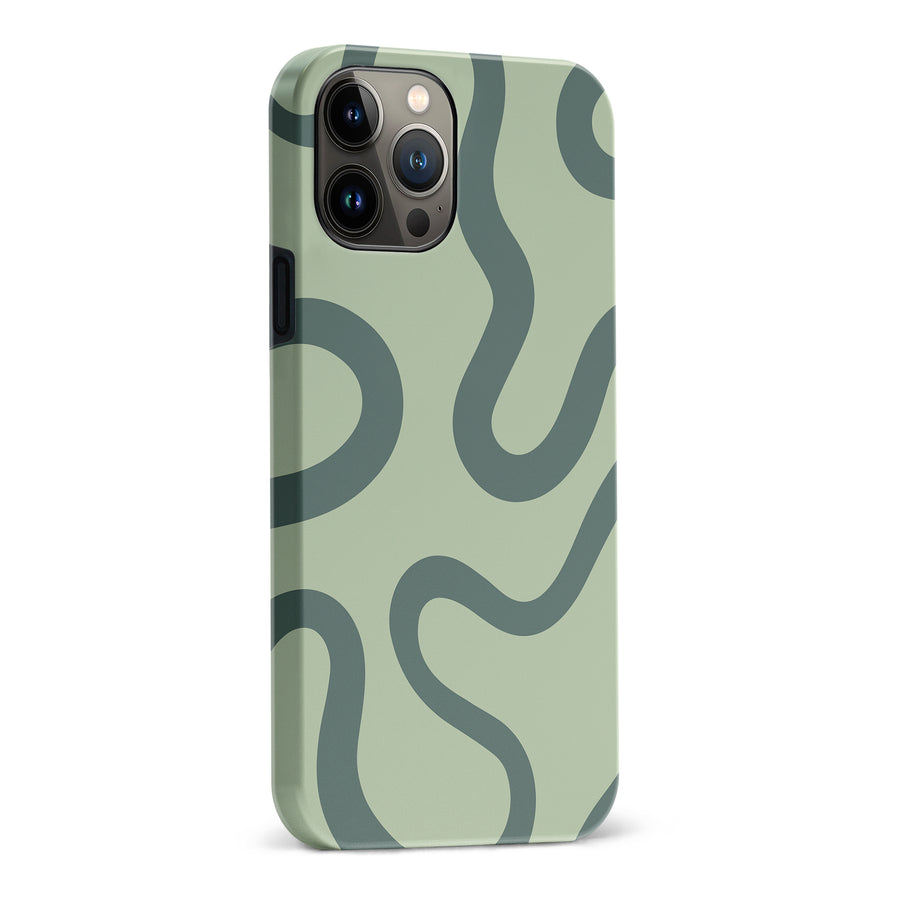 iPhone 13 Pro Max Modern Wavy Art Abstract Phone Case