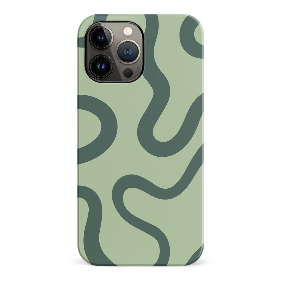 iPhone 13 Pro Max Modern Wavy Art Abstract Phone Case