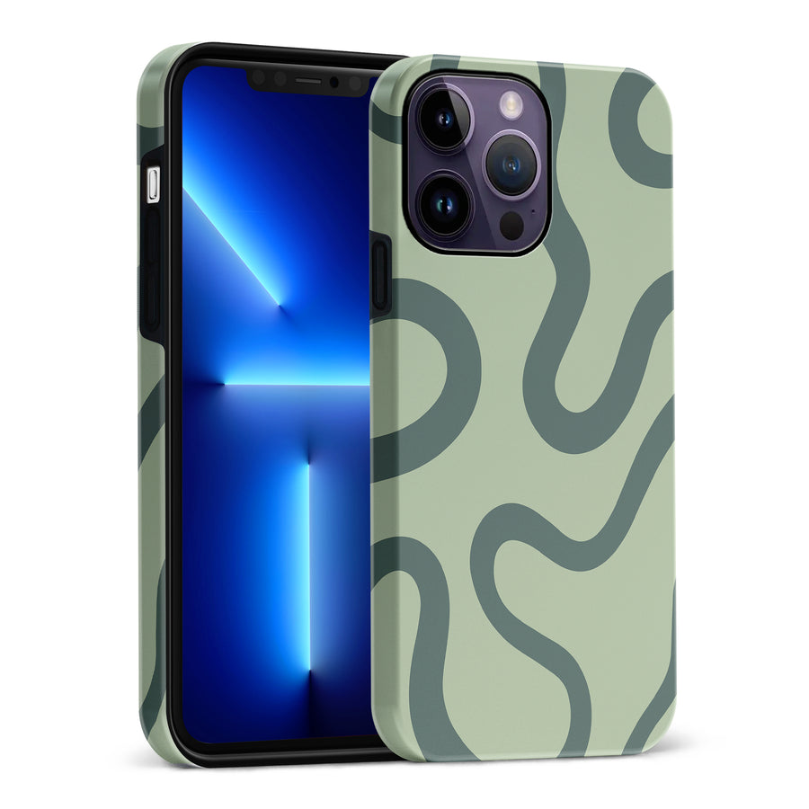 iPhone 14 Pro Max Modern Wavy Art Abstract Phone Case