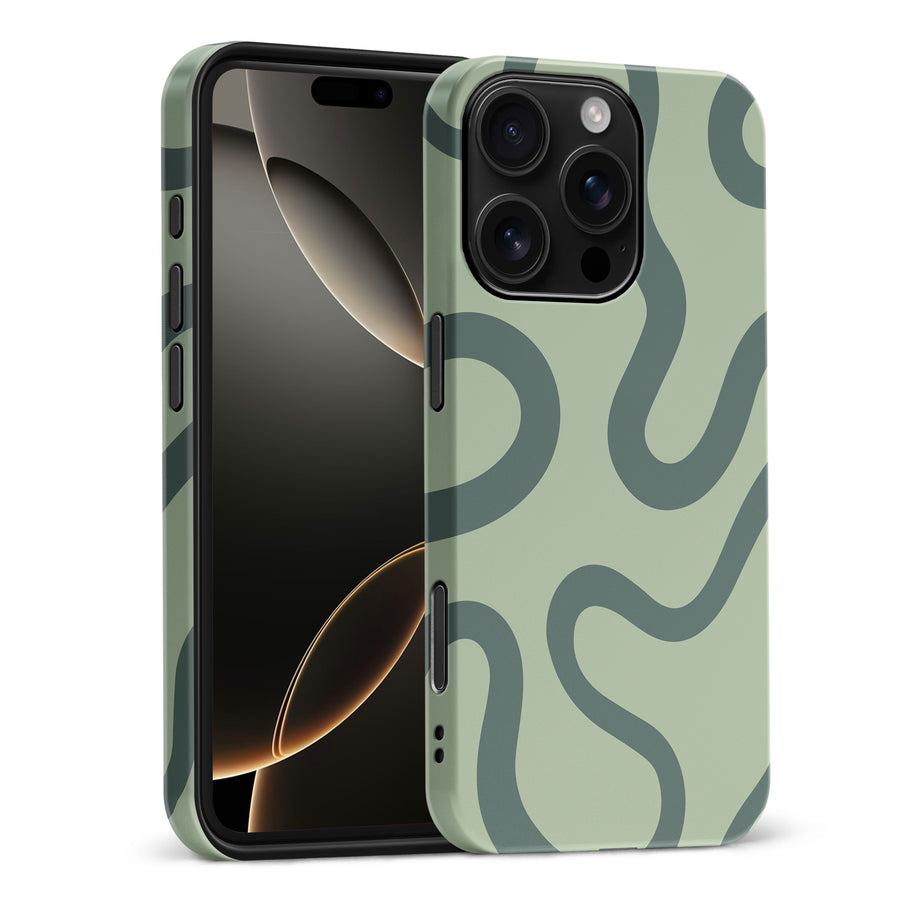 iPhone 16 Pro Max Modern Wavy Art Abstract Phone Case