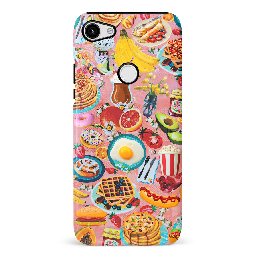 Vibrant Food Lover's Wallpaper Pattern Phone Case