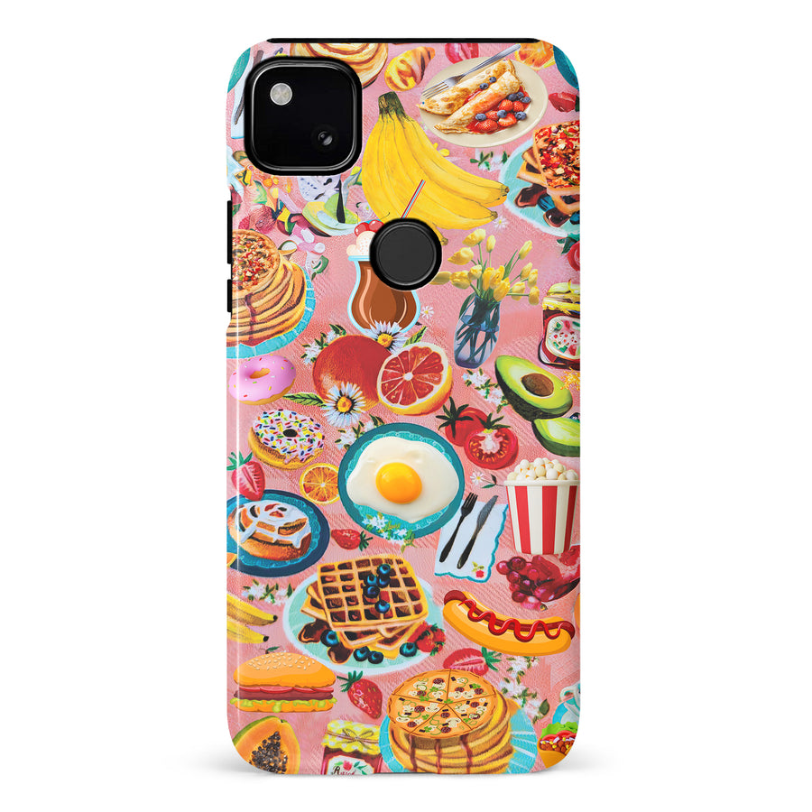 Vibrant Food Lover's Wallpaper Pattern Phone Case