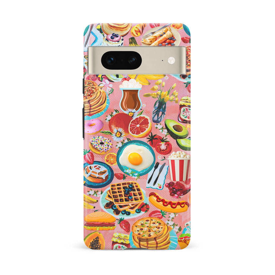 Vibrant Food Lover's Wallpaper Pattern Phone Case