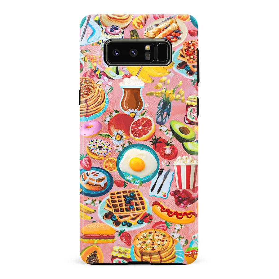 Samsung Galaxy Note 8 Vibrant Food Lover's Wallpaper Pattern Phone Case