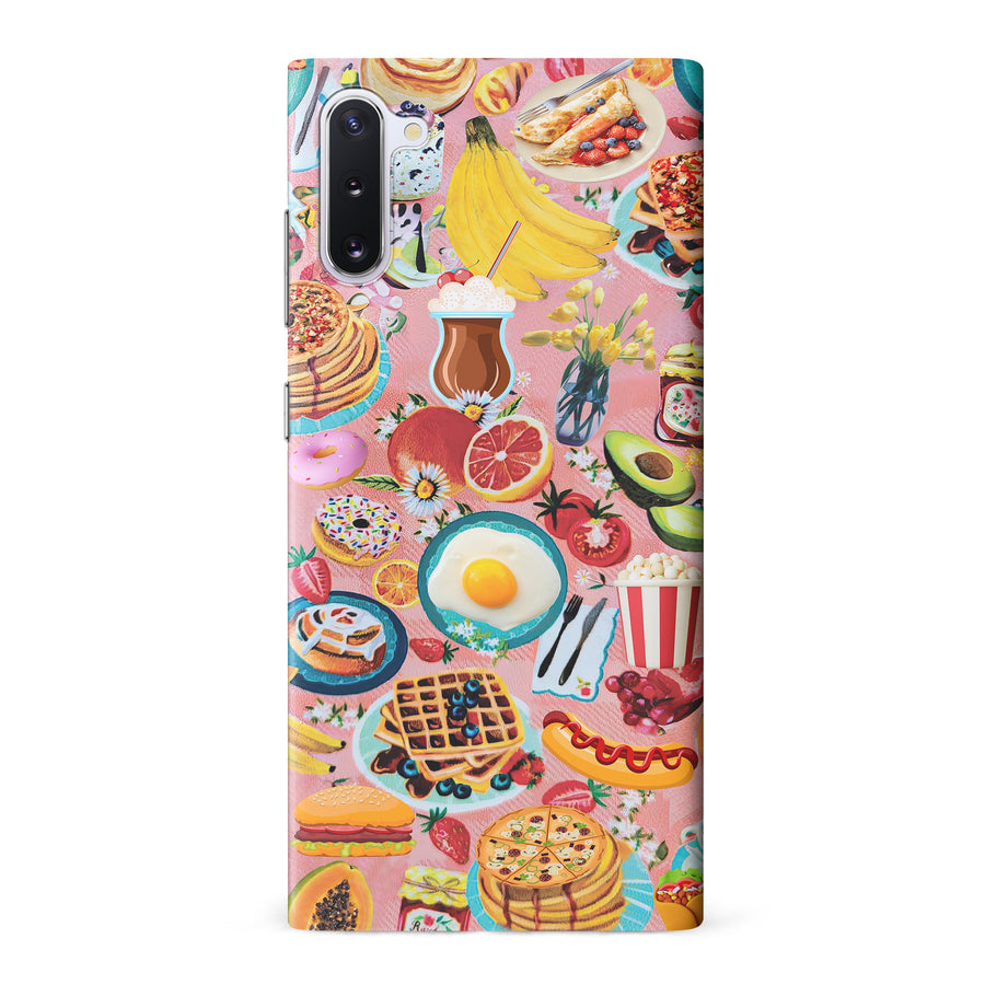 Samsung Galaxy Note 10 Vibrant Food Lover's Wallpaper Pattern Phone Case