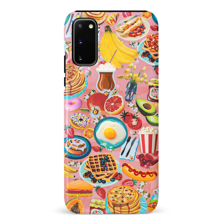 Samsung Galaxy S20 Vibrant Food Lover's Wallpaper Pattern Phone Case