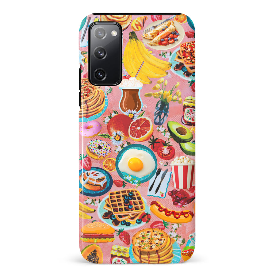 Samsung Galaxy S20 FE Vibrant Food Lover's Wallpaper Pattern Phone Case