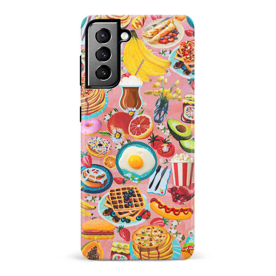 Vibrant Food Lover's Wallpaper Pattern Phone Case