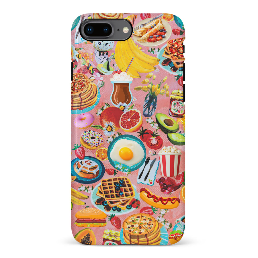 Vibrant Food Lover's Wallpaper Pattern Phone Case