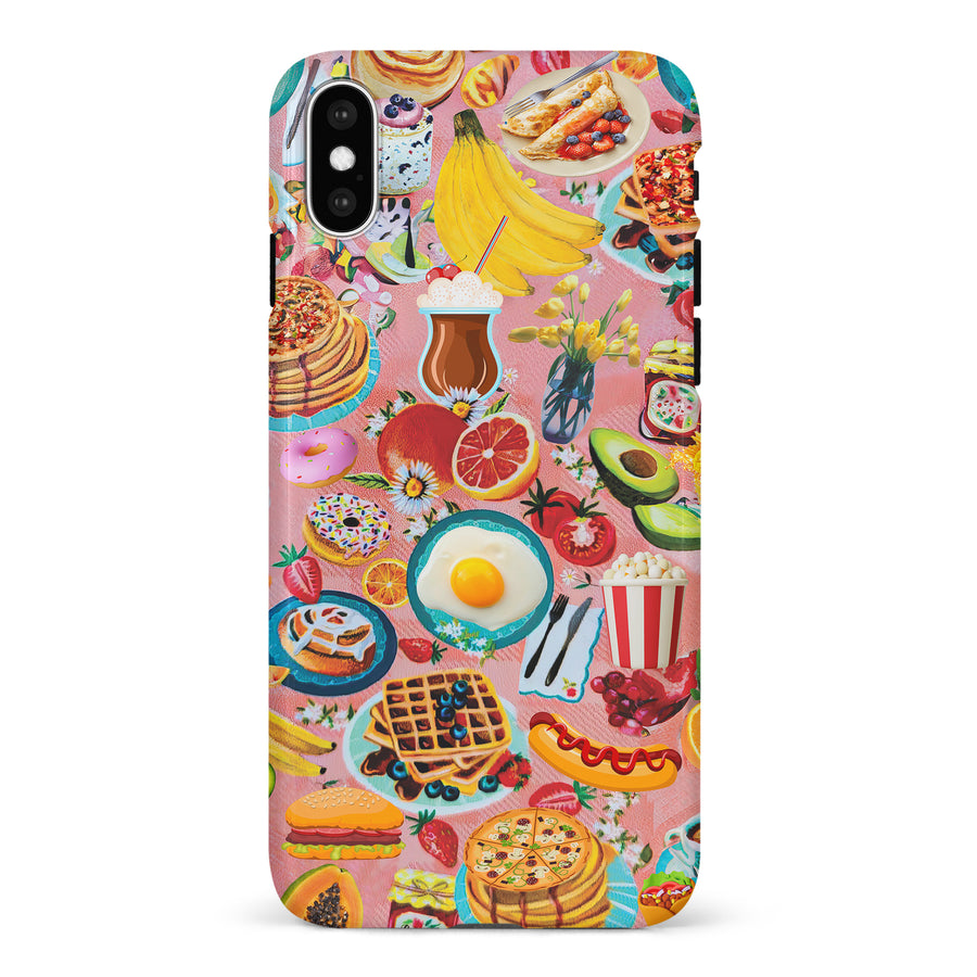 iPhone X/XS Vibrant Food Lover's Wallpaper Pattern Phone Case