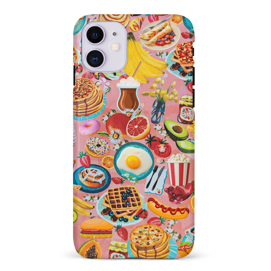 iPhone 11 Vibrant Food Lover's Wallpaper Pattern Phone Case