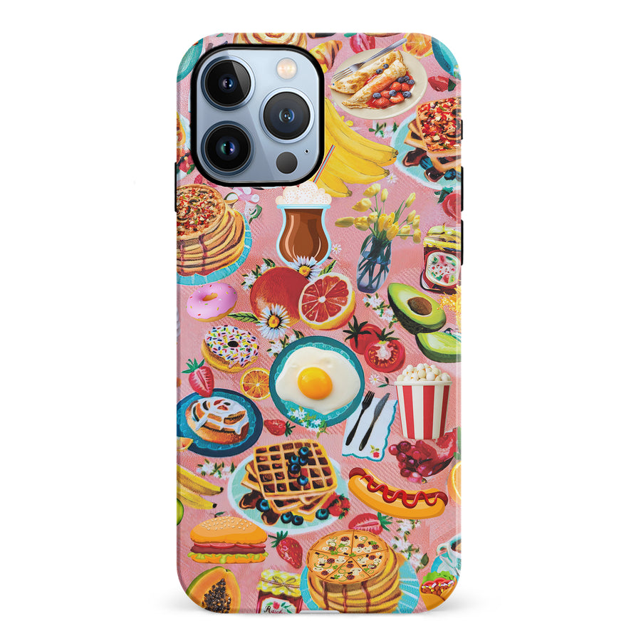 Vibrant Food Lover's Wallpaper Pattern Phone Case