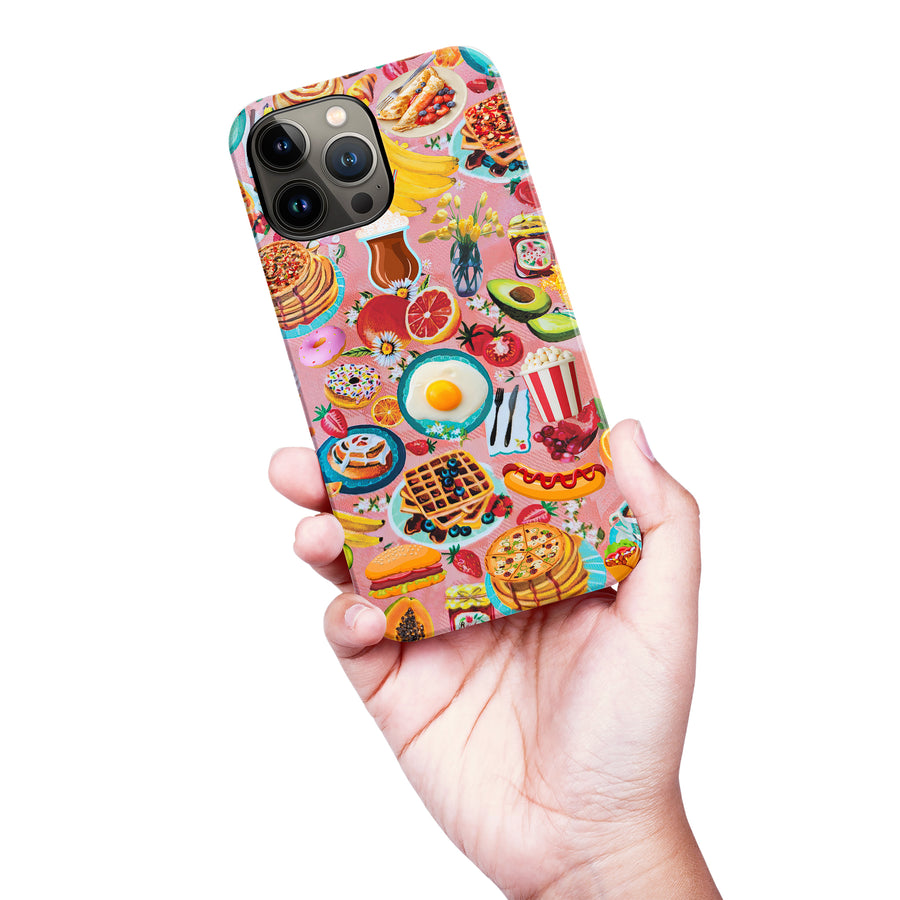 iPhone 13 Pro Max Vibrant Food Lover's Wallpaper Pattern Phone Case