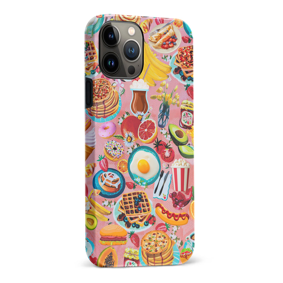 iPhone 13 Pro Max Vibrant Food Lover's Wallpaper Pattern Phone Case