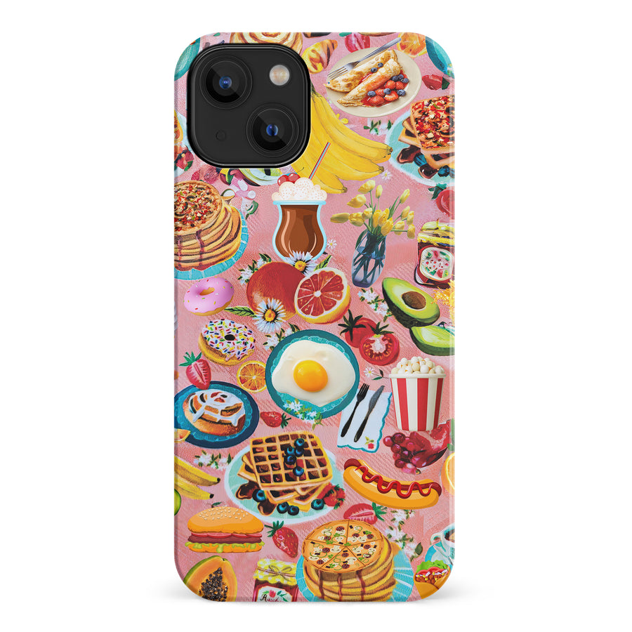 Vibrant Food Lover's Wallpaper Pattern Phone Case