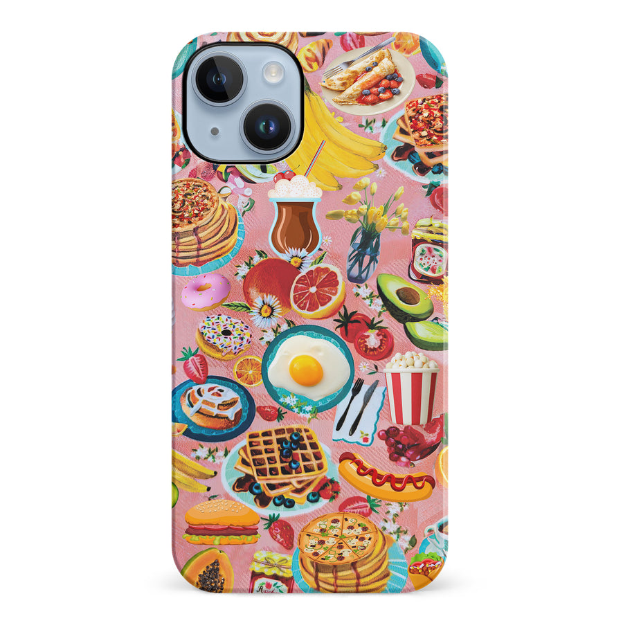 iPhone 14 Plus Vibrant Food Lover's Wallpaper Pattern Phone Case