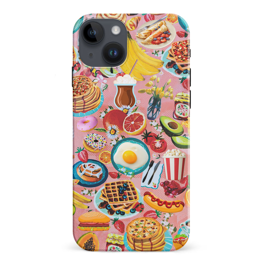 Vibrant Food Lover's Wallpaper Pattern Phone Case