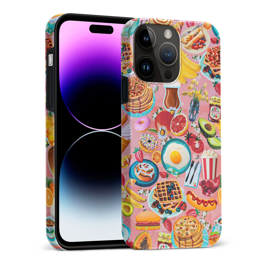 Vibrant Food Lover's Wallpaper Pattern Phone Case