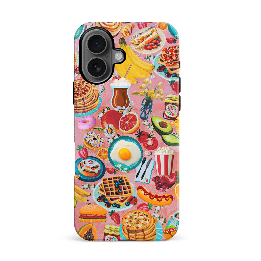 Vibrant Food Lover's Wallpaper Pattern Phone Case