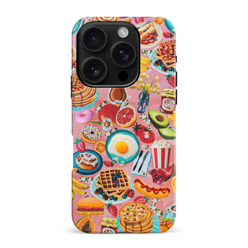 iPhone 16 Pro Max Vibrant Food Lover's Wallpaper Pattern Phone Case