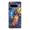 Google Pixel 8 Pro Enchanting Dragonfly Stained Glass Phone Case