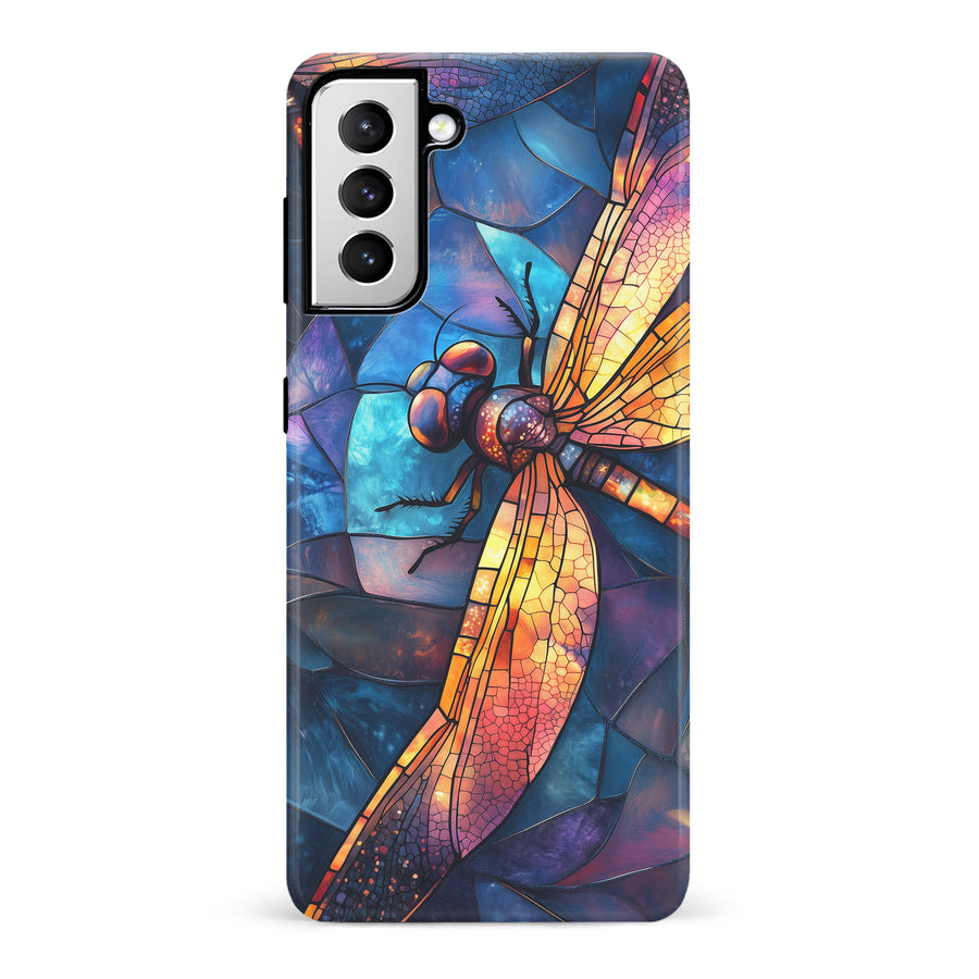 Enchanting Dragonfly Stained Glass Phone Case