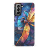 Samsung Galaxy S21 Plus Enchanting Dragonfly Stained Glass Phone Case