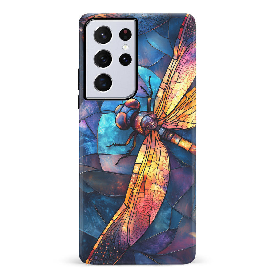 Enchanting Dragonfly Stained Glass Phone Case