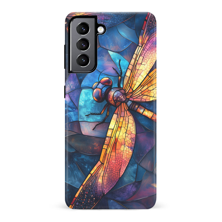 Enchanting Dragonfly Stained Glass Phone Case